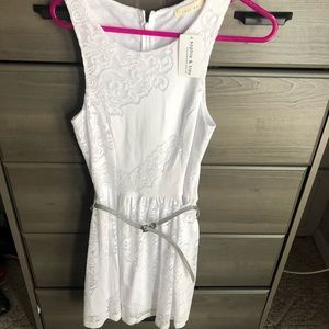 White lace dress bridal